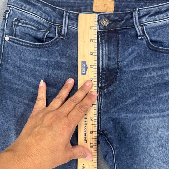 Driftwood Audrey Jeans Womens Size‎ 27 Medium Wash Mid Rise Blue Denim Whisker - Picture 7 of 9